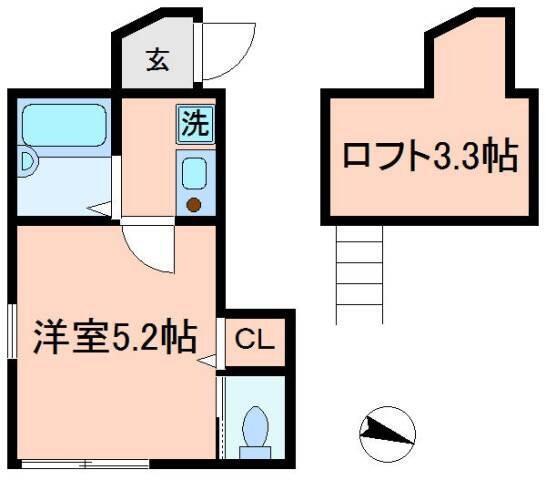 -ネクサス押上-(1K/2階)の間取り写真