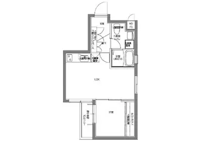 パティーナV代々木上原(1LDK/4階)の間取り写真
