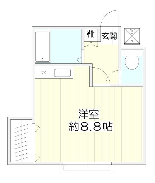 ラウレアI(ワンルーム/2階)の間取り写真