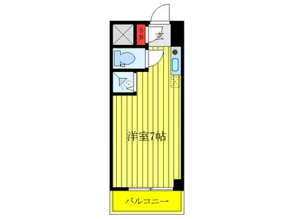 スカイコーポ田中(ワンルーム/1階)の間取り写真