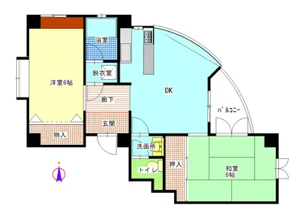 プラザ90(2DK/3階)の間取り写真