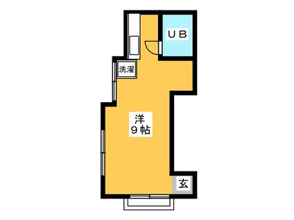 ニューライフ横浜(ワンルーム/1階)の間取り写真