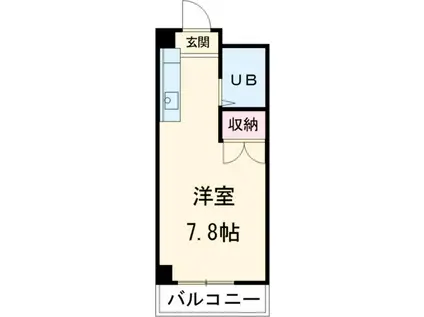 パビリオンアオシマ(ワンルーム/3階)の間取り写真