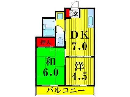 レジデンスおとめ(2DK/3階)の間取り写真