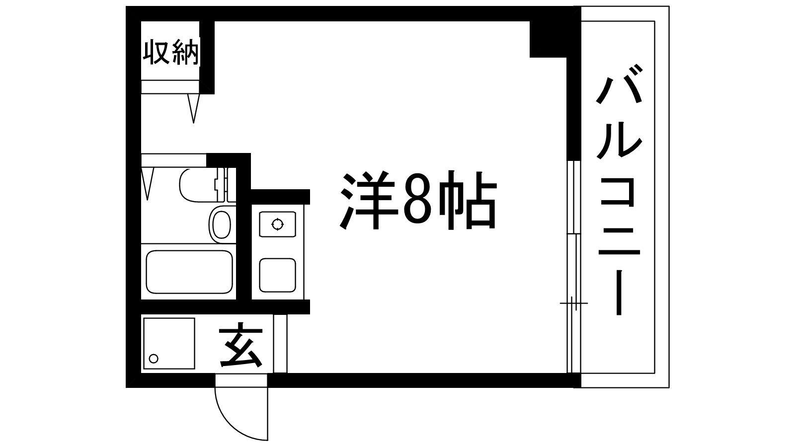 北本ビル(ワンルーム/3階)の間取り写真