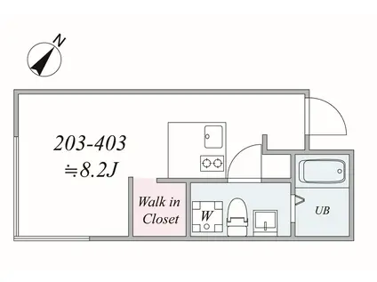 TRIAS622(1K/3階)の間取り写真