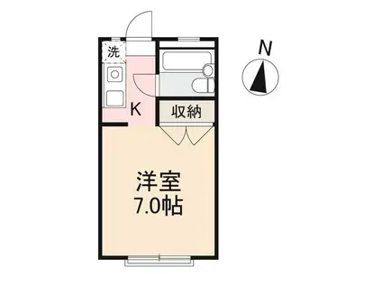 ドミトリー茜(1K/1階)の間取り写真