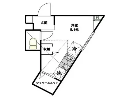 ERABLE戸越公園(ワンルーム/2階)の間取り写真