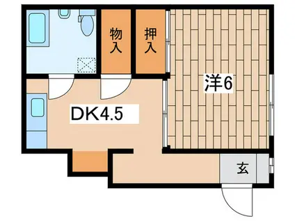 三笠荘(1DK/1階)の間取り写真
