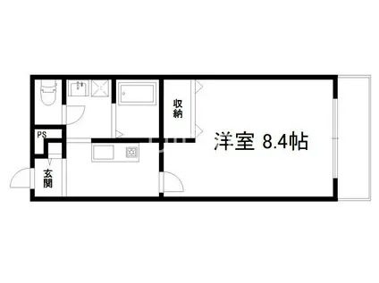 アムールKURAGANO(1K/1階)の間取り写真