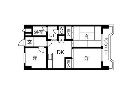 サンシャイン大須(3DK/3階)の間取り写真
