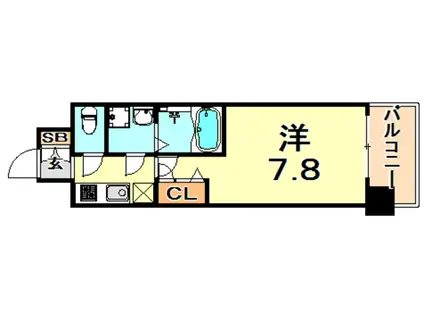エスリード神戸三宮ノースゲート(1K/5階)の間取り写真