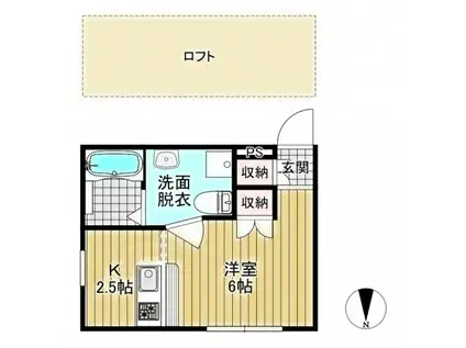 MIRUTEI NATURA(1K/2階)の間取り写真