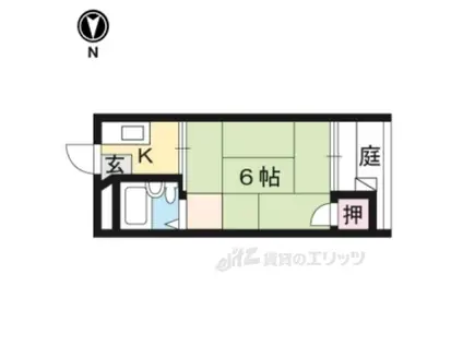 北白川ハイツ(1K/1階)の間取り写真