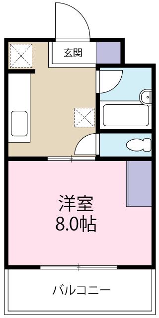 エルグランドK(1DK/3階)の間取り写真