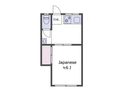 みのり荘(2K/1階)の間取り写真