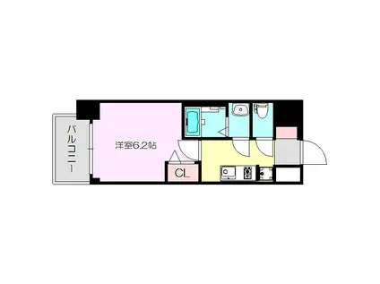 プレサンス東三国駅前グランクラス(1K/5階)の間取り写真