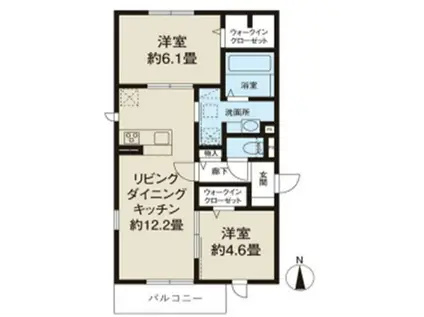 ティアラ(2LDK/3階)の間取り写真