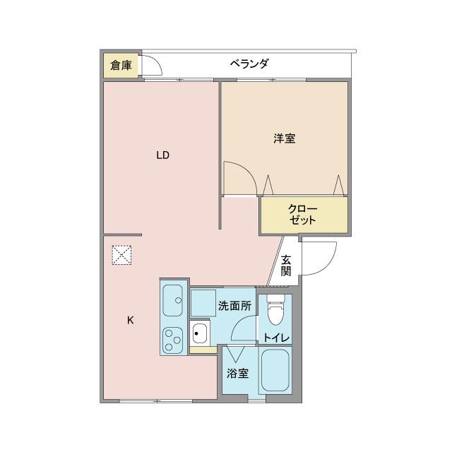 PULMO花園(1LDK/3階)の間取り写真