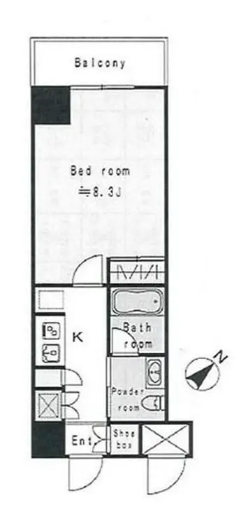 ライジングプレイス石川町 7階階 間取り
