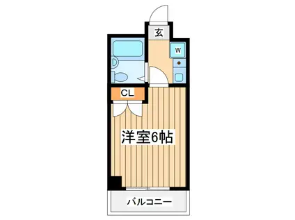 ケーエスジーマリーンオークラ(1K/1階)の間取り写真