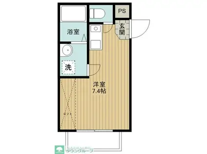 シュリットコート(ワンルーム/1階)の間取り写真