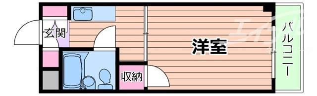 RHYTHM江坂町(1K/3階)の間取り写真