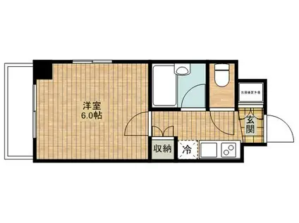 ルーブル武蔵新城(1K/4階)の間取り写真