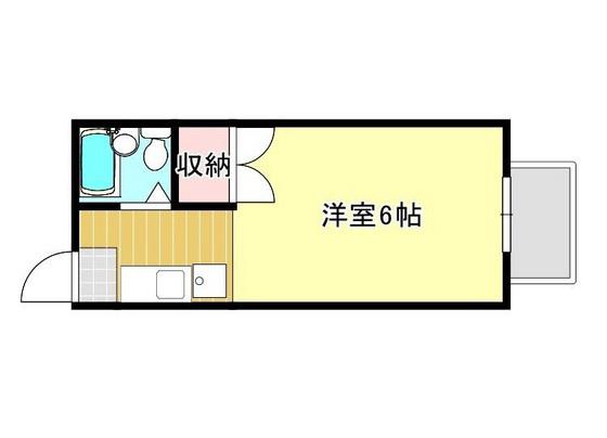 CLEO・旭川(1K/2階)の間取り写真