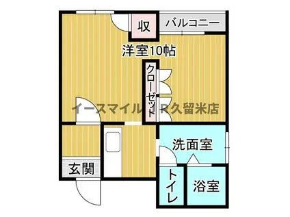 リトリトコート(1DK/3階)の間取り写真