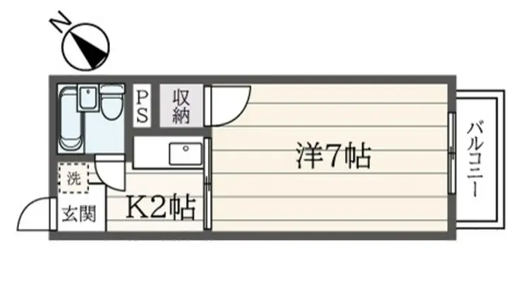 コーポドリームキャッスル 2階階 間取り