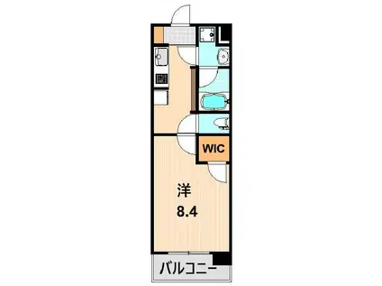 パレステージ青井ナチュラコート(1K/3階)の間取り写真