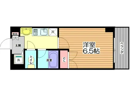 グランデ・アステール芦屋(1K/6階)の間取り写真