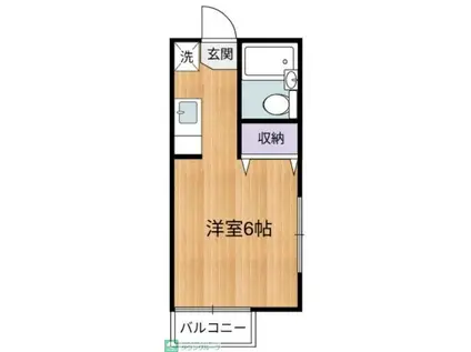 ライフステージI(1K/2階)の間取り写真