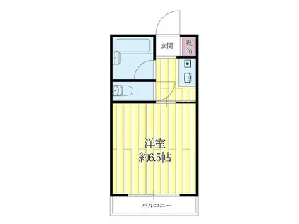 エクステンド穂波(1K/4階)の間取り写真