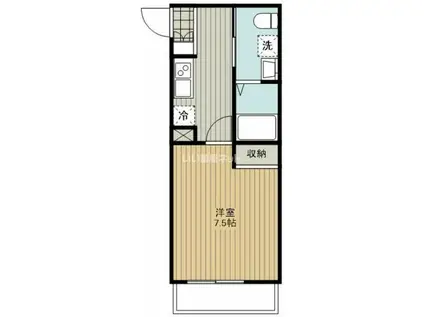 ブルーベイGYODA3(1K/2階)の間取り写真