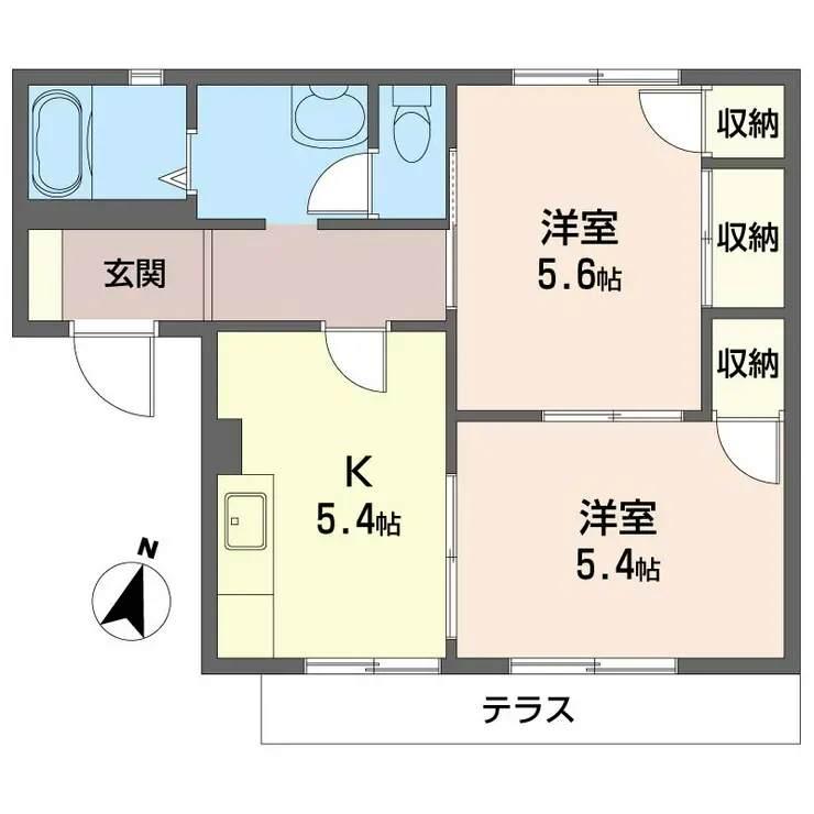 カルチャーB 1階階 間取り