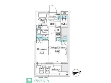 J.GRAN COURT 浅草(1DK/7階)の間取り写真