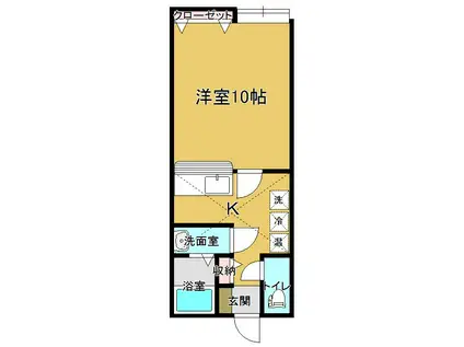 オレンジヒルズJ2(1K/1階)の間取り写真