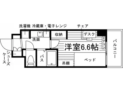学生会館 CREDO MAISON 西宮上ケ原(ワンルーム/5階)の間取り写真
