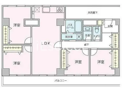 フェリス辰巳台(4LDK/2階)の間取り写真