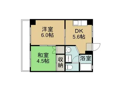 AIマンション(2DK/3階)の間取り写真