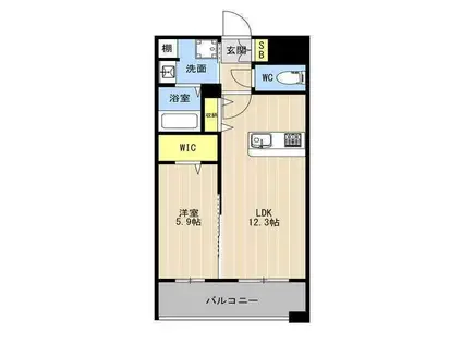 LIBTH菊陽町205(1LDK/2階)の間取り写真