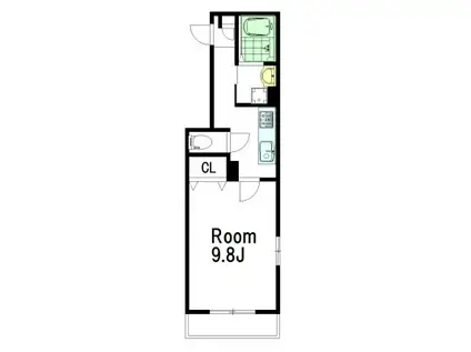 代沢プラザ(1K/2階)の間取り写真