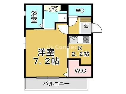 DROOM八乙女中央D棟(1K/3階)の間取り写真