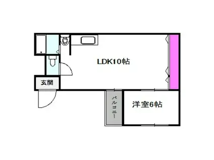 ハウス大幸(1LDK/3階)の間取り写真