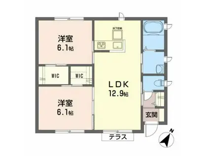 アベニュー VILLA(2LDK)の間取り写真