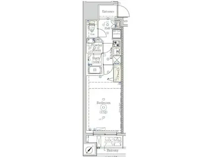 HYSCONFRONT横濱BAY(1K/2階)の間取り写真