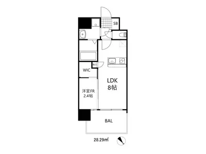 セレニテ神戸西エクラ(1LDK/14階)の間取り写真