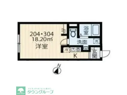 HASAI BUILDING 北千住(ワンルーム/3階)の間取り写真